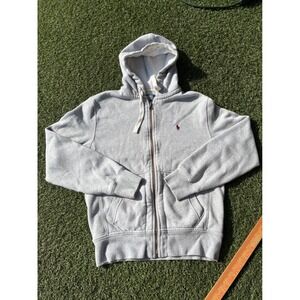 Polo Ralph Lauren Mens Gray Zip Up Hoodie Sweatshirt Size S P
